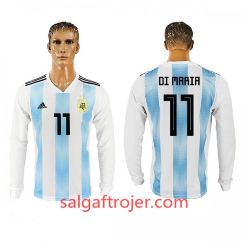 Argentina Fodboldtrøjer Di Maria 11 Hjemmebanesæt VM 2018 Langærmet Argentina Fodboldtrøjer Di Maria 11 Hjemmebanesæt VM 2018 Langærmet